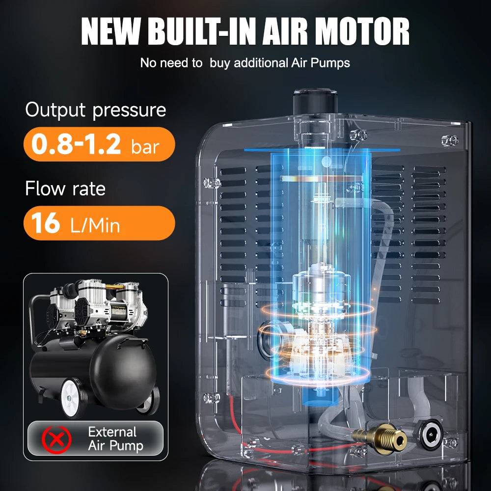 Portable Vehicle Smoke Tester with Built-In Air Compressor