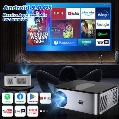 Portable 4K Android Home Theatre Projector with 5G WiFi