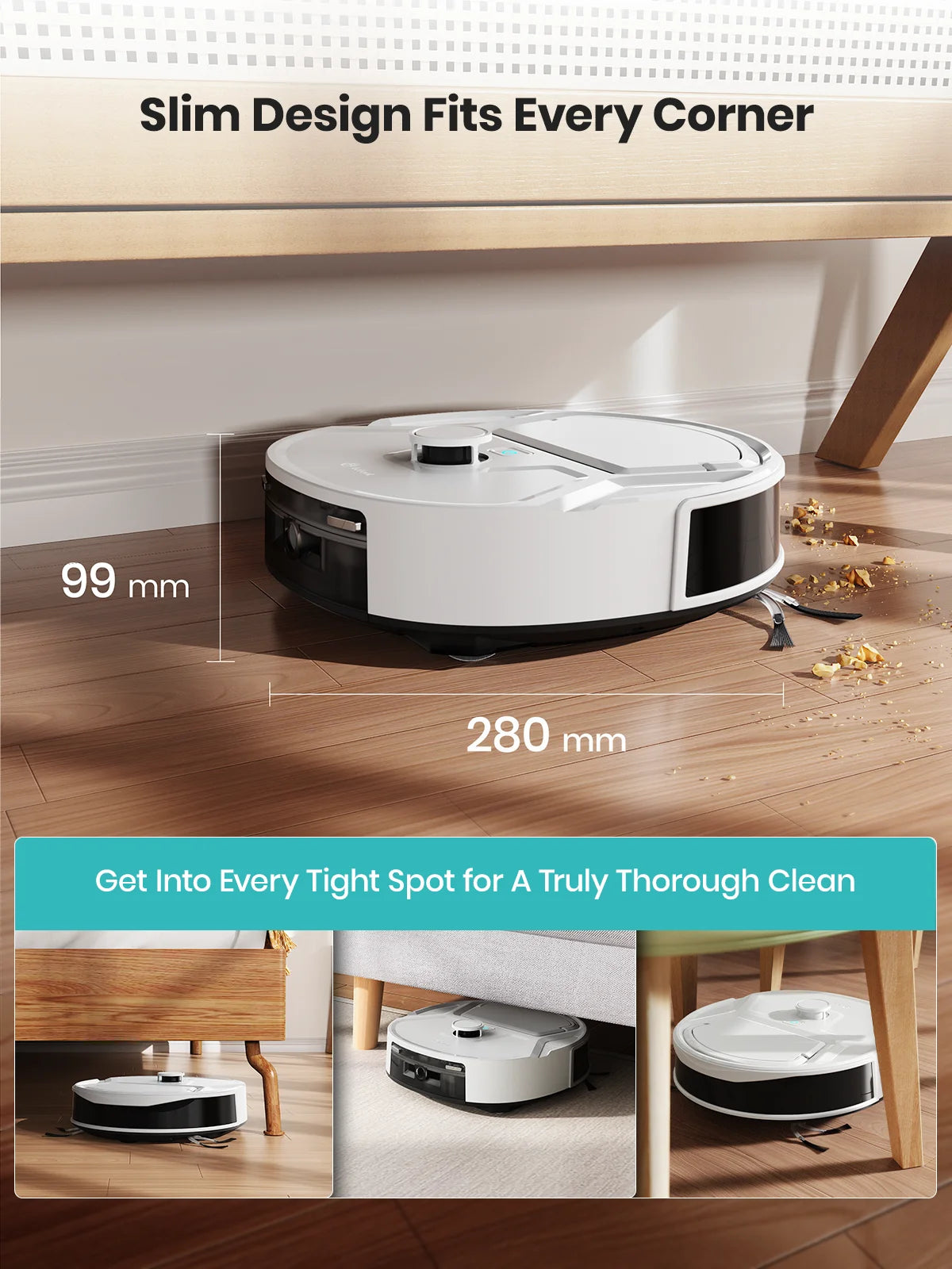Robot Vacuum Cleaner 18000Pa with Laser Mapping & Obstacle Avoidance