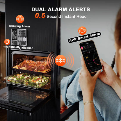 Wireless Bluetooth Meat Thermometer 4 Probe Smart BBQ