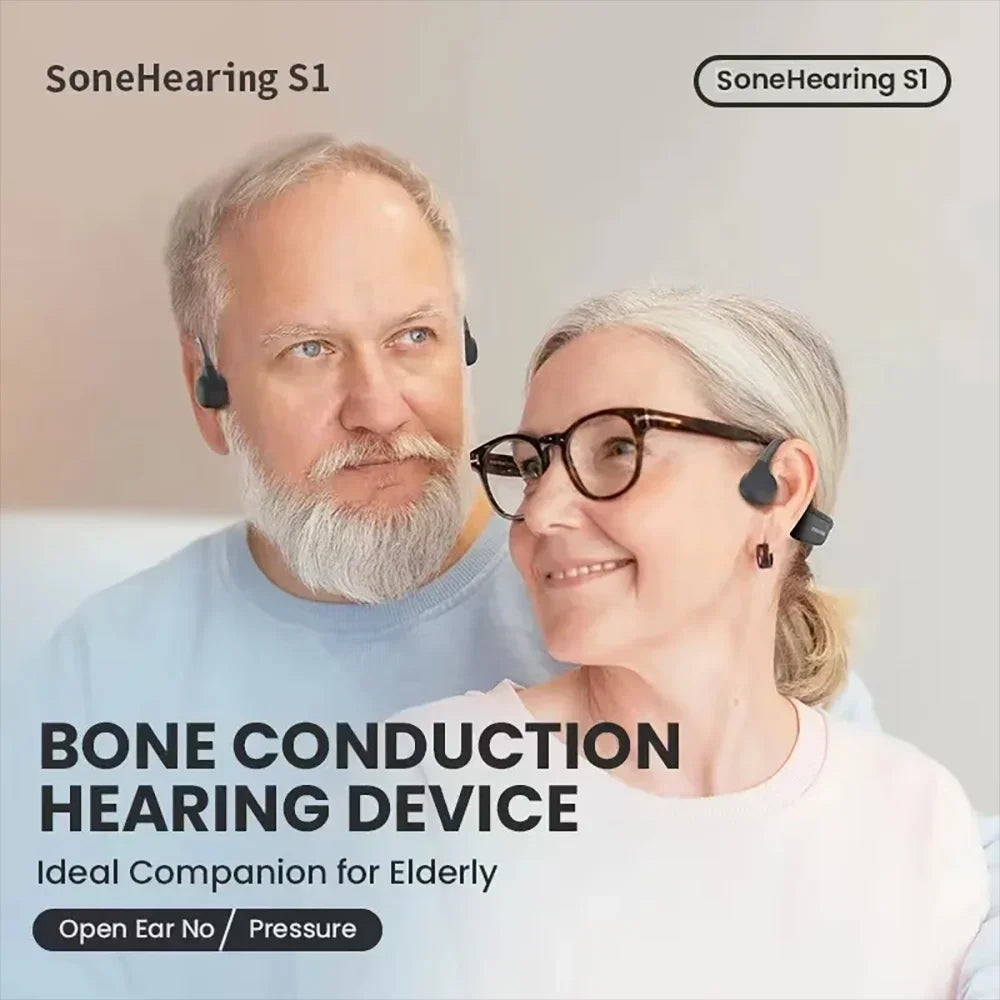 Wireless Bone Conduction Headphones for Mild Hearing Loss and Calls