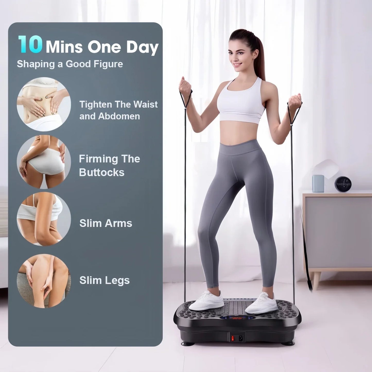 Whole Body Red Vibration Platform with Bluetooth and Remote