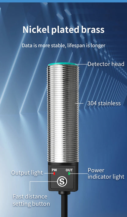 M18 Ultrasonic Proximity Sensor 1000mm 4-20mA 24V DC