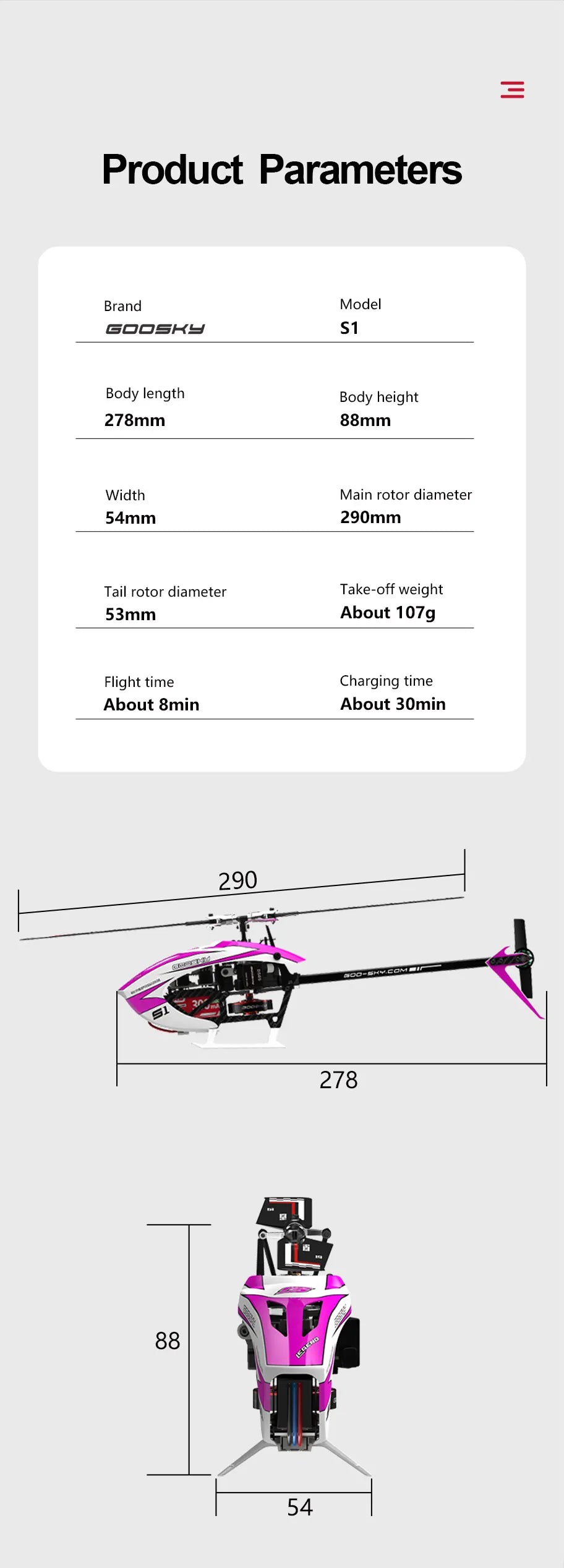Flybarless RC Helicopter for Tricks and Precision Flying