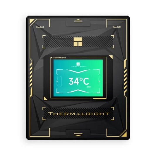 Thermalright 120mm CPU Air Cooler with LCD Display Black