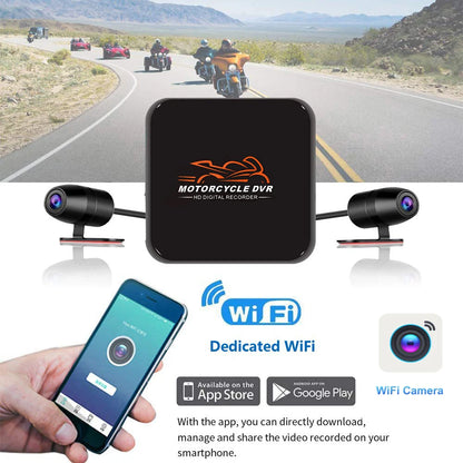 1080p Motorcycle DVR Front Rear Dual Camera Waterproof Night Vision