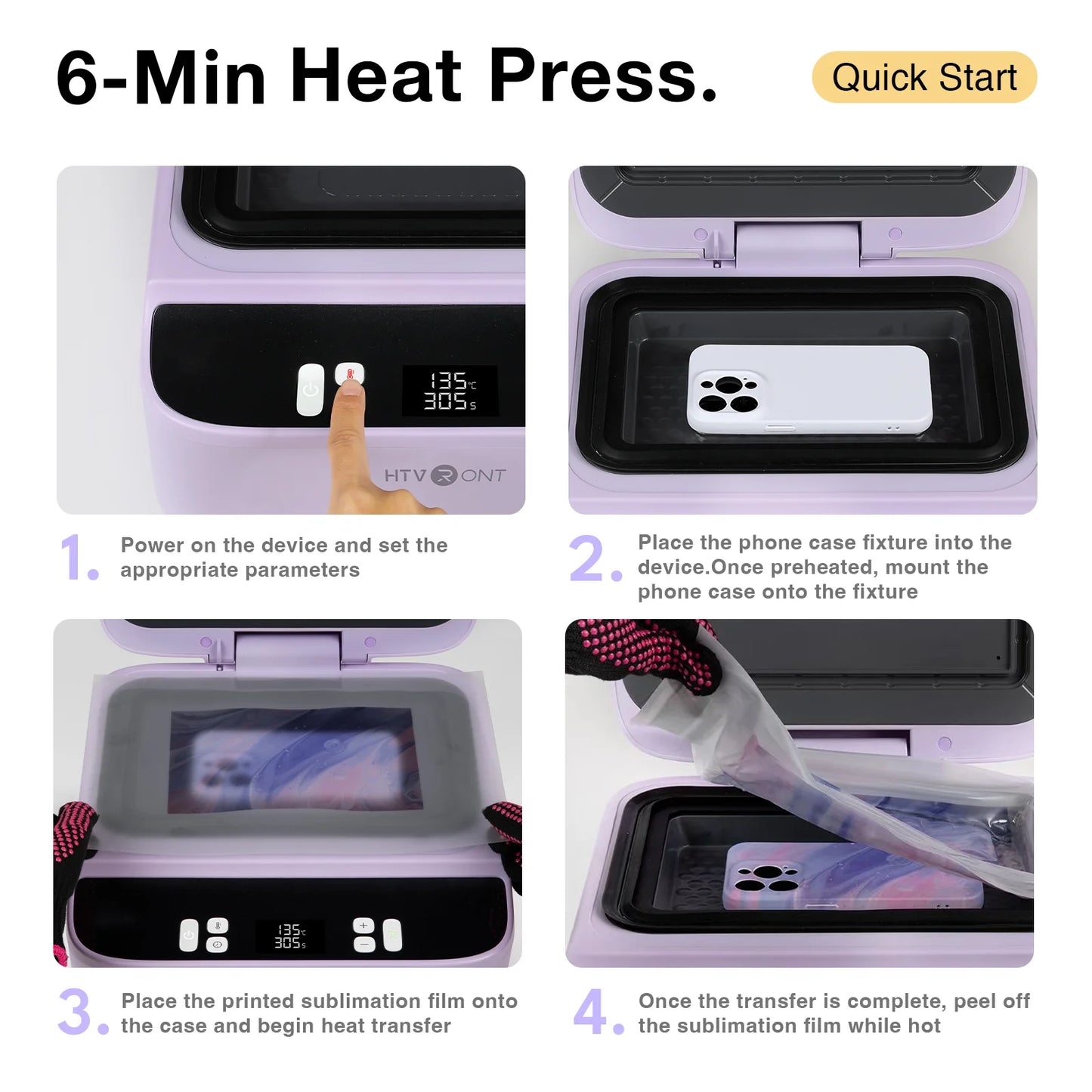 Portable 3D Heat Press for iPhone Case Transfer