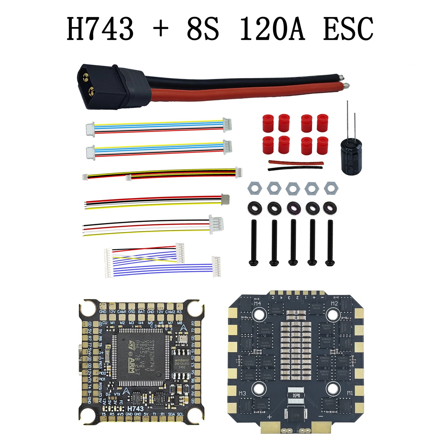 H743 FPV Flight Controller 120A ESC Stack