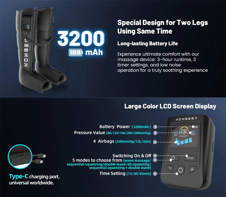 Pro L Athlete Compression Leg Recovery System