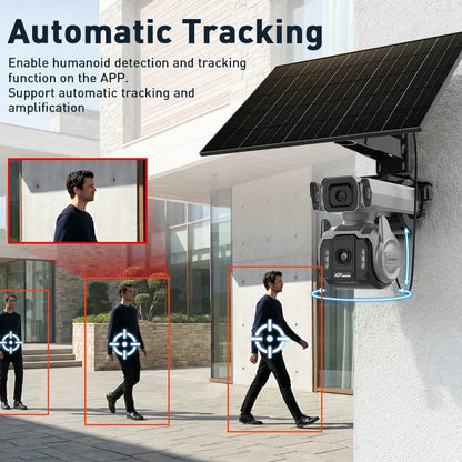 4G Outdoor Security Camera AI Tracking 12X Optical Zoom 32GB