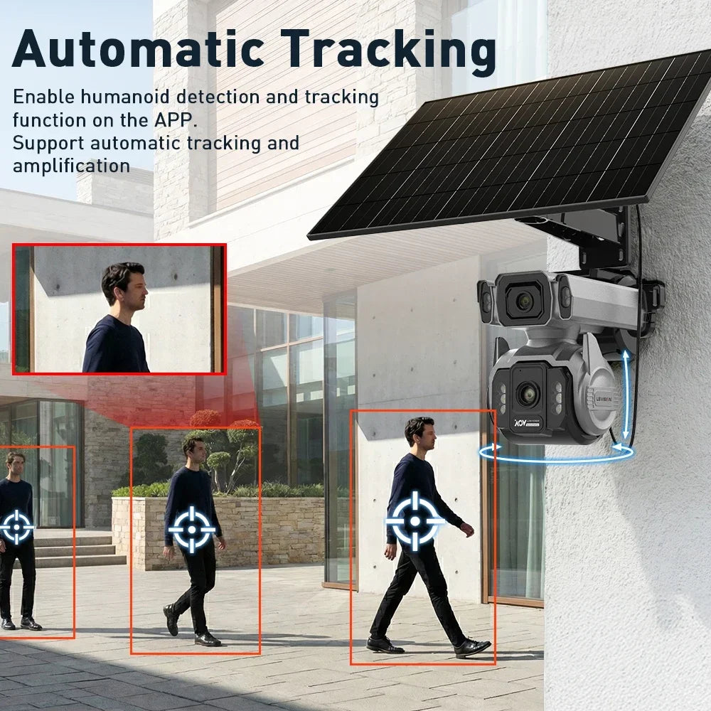 Outdoor 4G Surveillance Camera 12X Optical Zoom AI Tracking