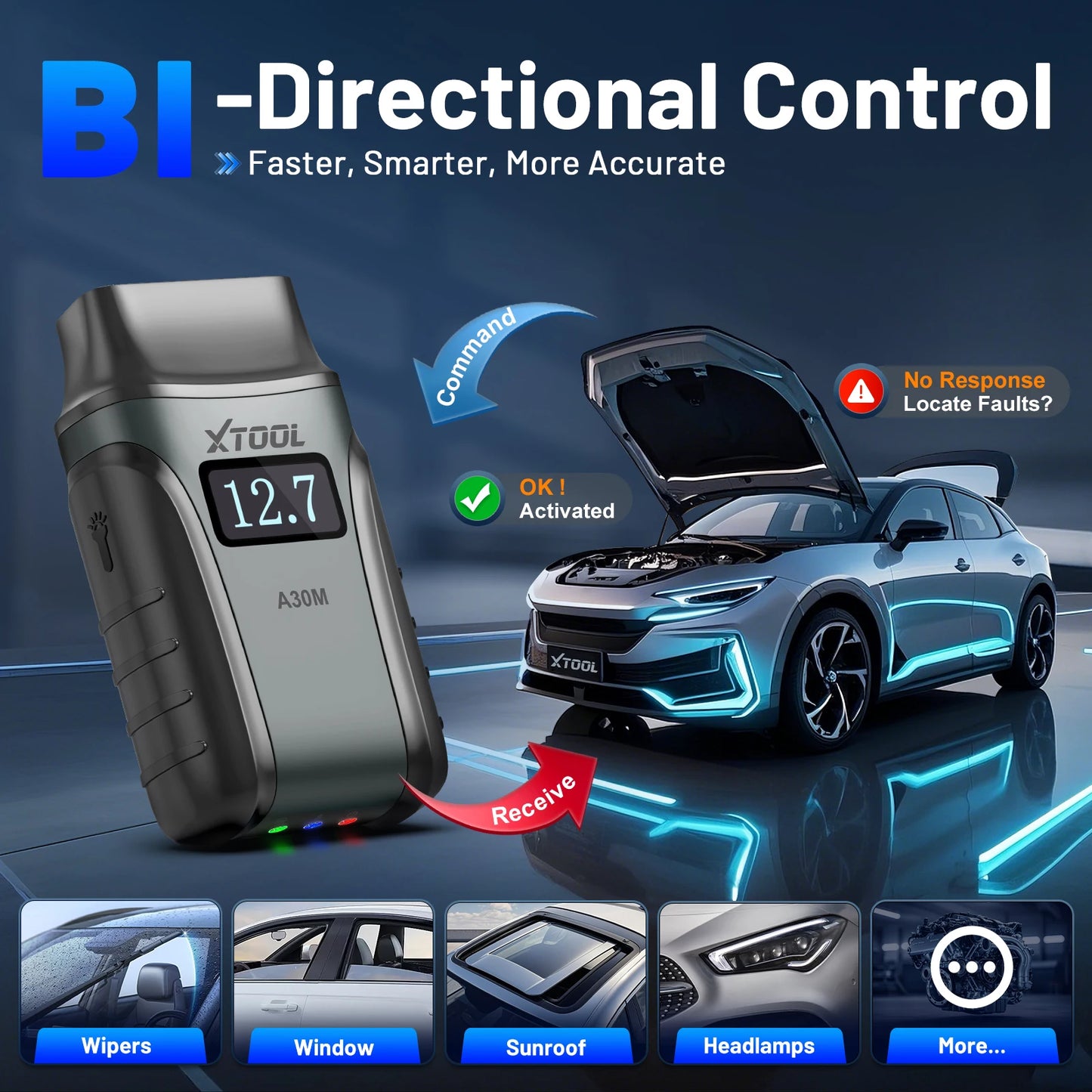 Bluetooth OBD2 Car Diagnostic Scanner with 26 Reset Functions