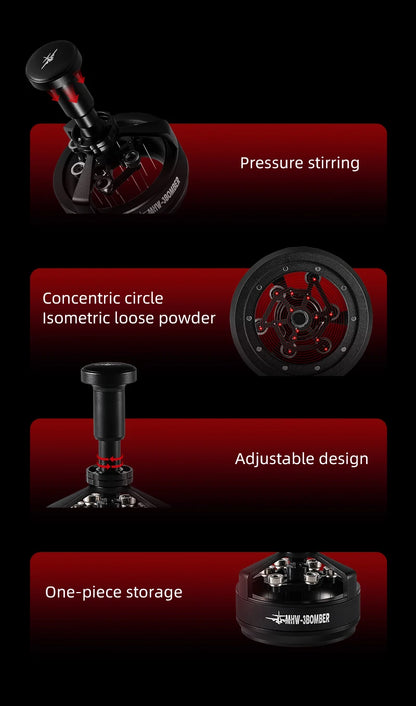 Adjustable 53mm Espresso WDT Tool for Even Extraction