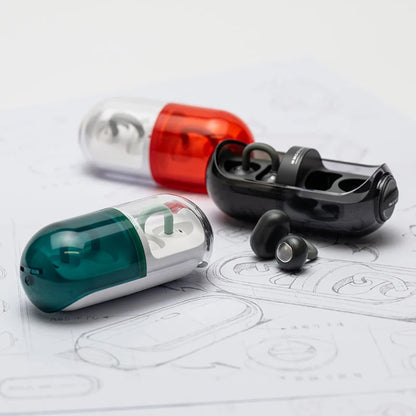 Green Bluetooth 6.0 Open-Ear Earphones with Built-in Mic and IPX4