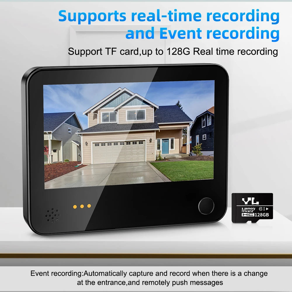 16G Wi-Fi Video Doorbell 1080p Night Vision PIR Alerts