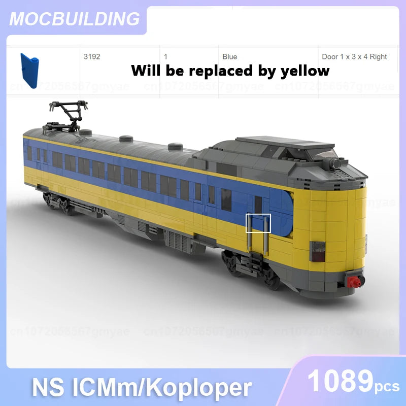ST1287-1089PCS Educational Train Model Construction Bricks Kids Gift