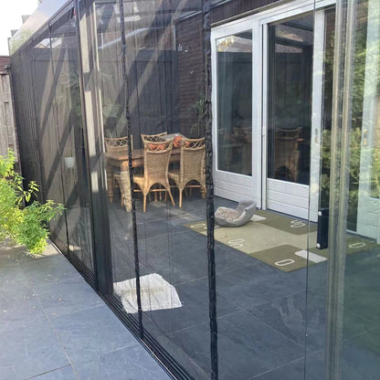 Magnetic Garage Door Insect Screen White Net Curtain