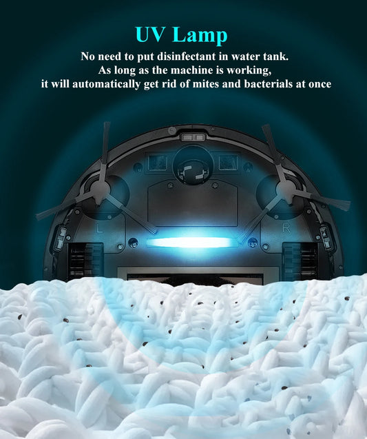 Laser Mapping Robot Vacuum with Multi-Floor Memory & UV Lamp