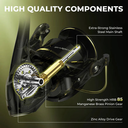 3000 Series Spinning Reel 18kg Drag Saltwater Freshwater