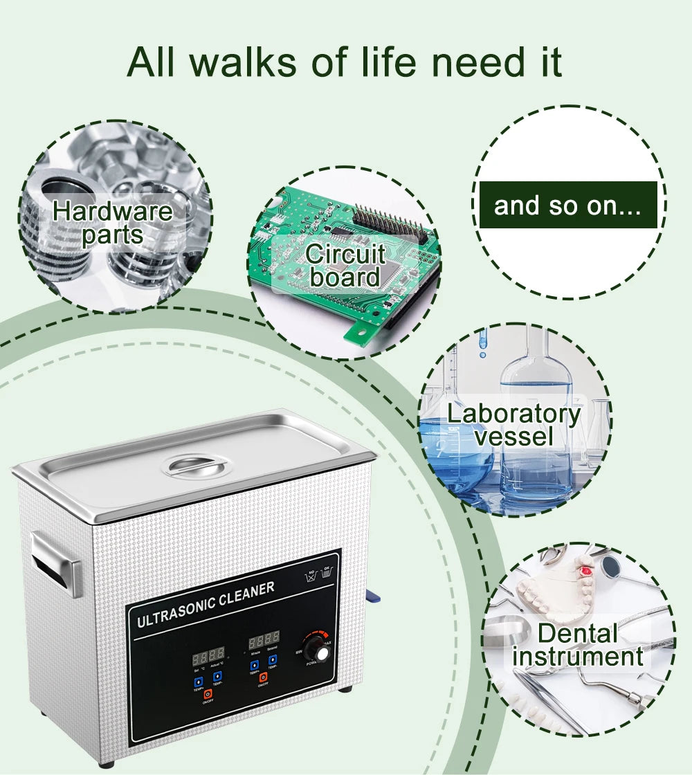 10L Ultrasonic Cleaning Machine 240W Tank