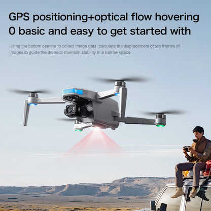 White 4K GPS Drone with 3-Axis Gimbal and Camera
