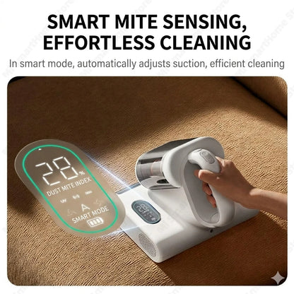 Cordless Mite Vacuum Cleaner 17kPa Smart Sensor Double Dust Cup