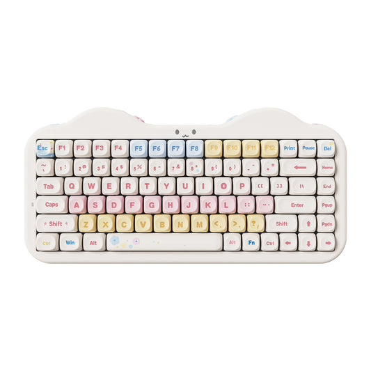 Wireless Mechanical Keyboard 75 Percent Gasket Mount Beige