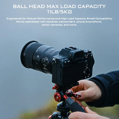 Portable Carbon Fiber Travel Tripod 1.5m with 360 Ball Head