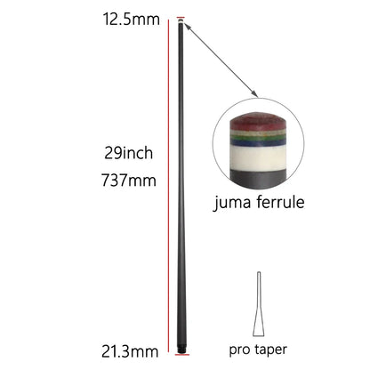 High-Performance Carbon Pool Cue Shaft 12.5mm
