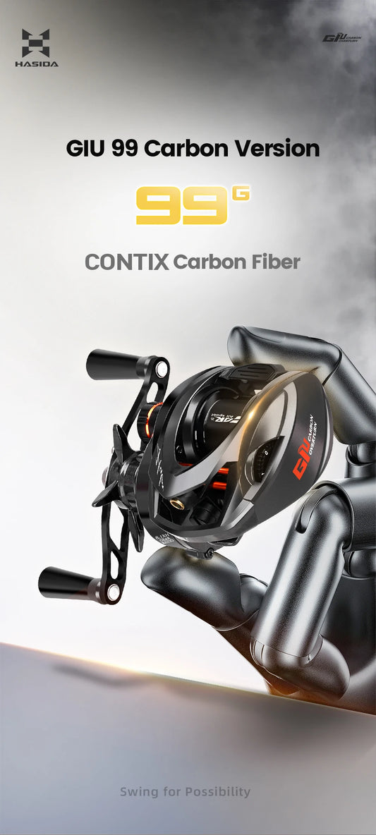 Carbon Baitcasting Reel 8.1:1 4kg Drag Right Hand