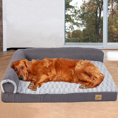 XXL Orthopedic Dog Sofa Bed with Headrest
