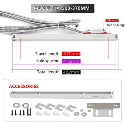 370mm Optical Linear Scale Encoder Precision Measuring Sensor