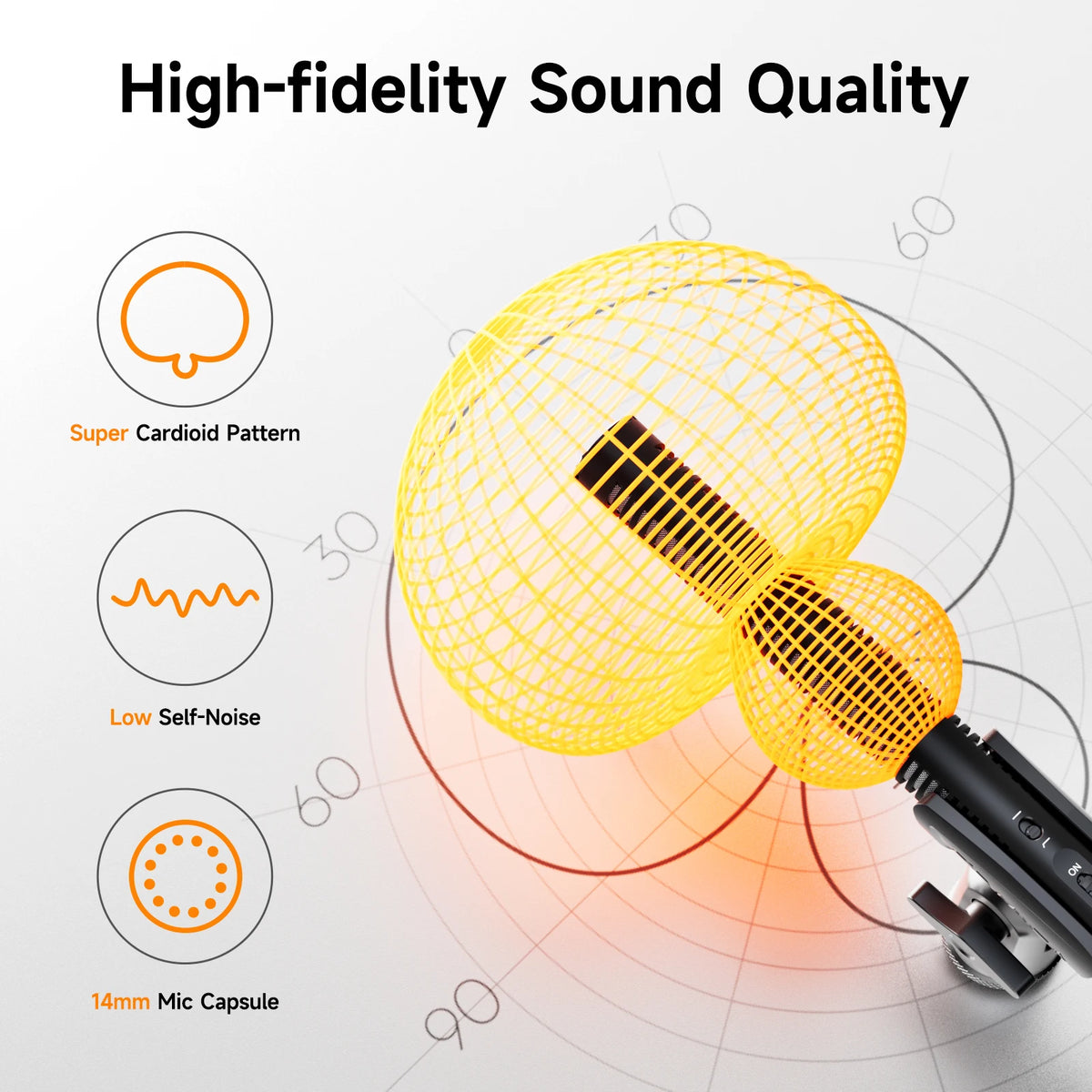 Professional XLR Shotgun Microphone for Video Recording