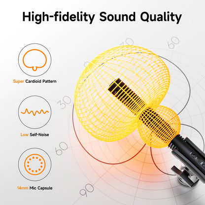 Professional XLR Shotgun Microphone for Video Recording