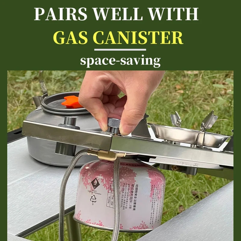 Portable IGT Gas Stove 7200W Stainless Steel Folding Burner