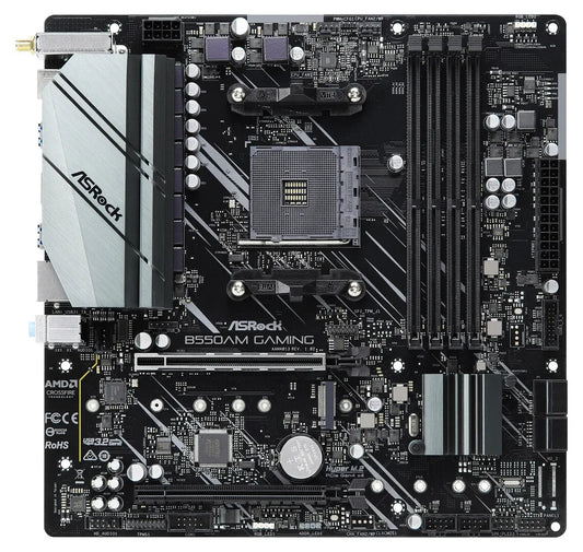 AM4 B550M Micro ATX Motherboard with Ryzen 5600 CPU DDR4 M.2