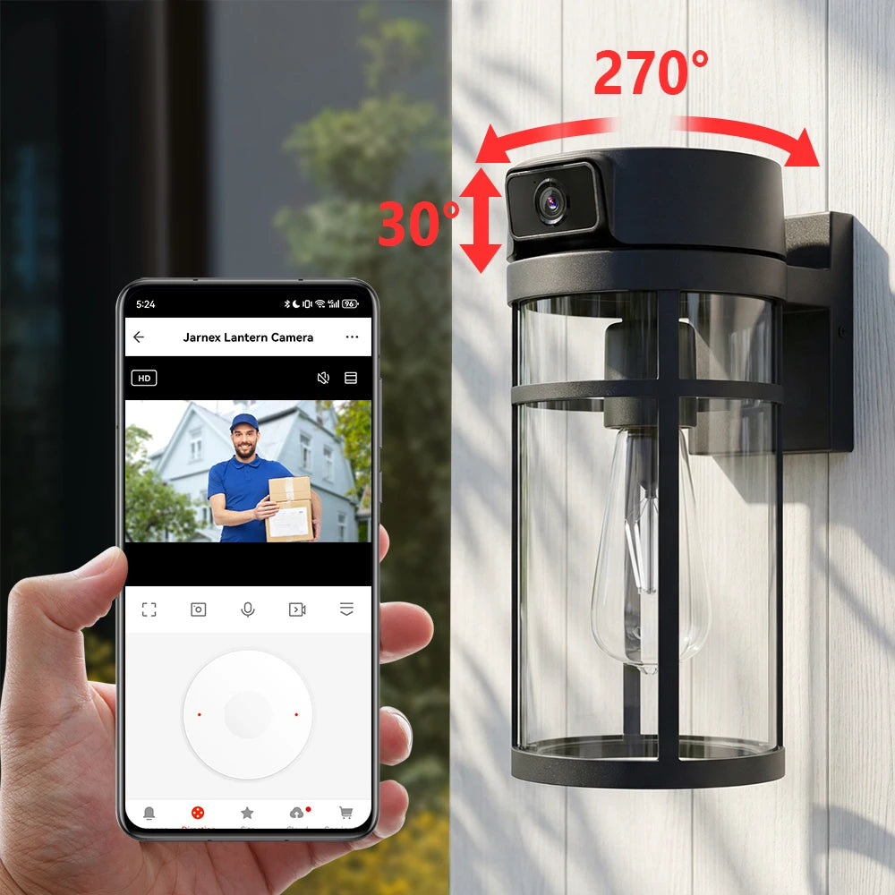 WiFi PTZ Yard Camera 2K 128GB Two-Way Audio
