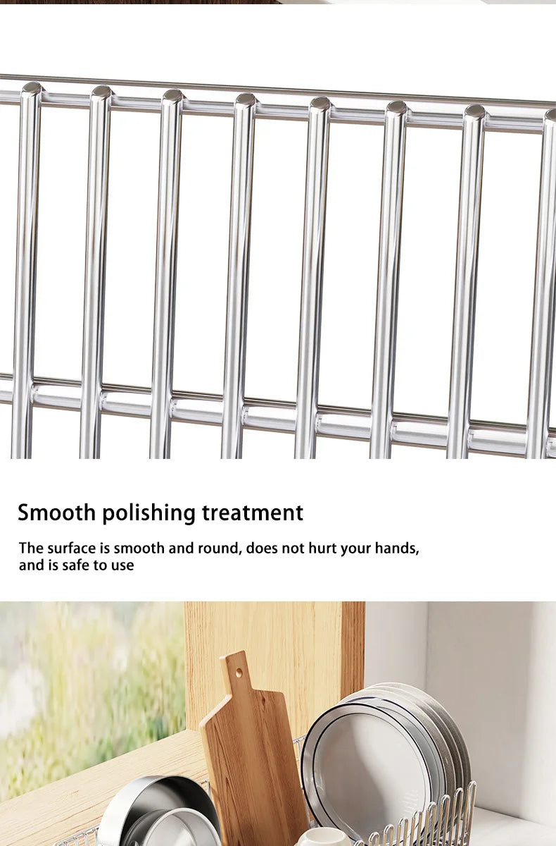 Kitchen Dish Drying Rack with Single Layer Design