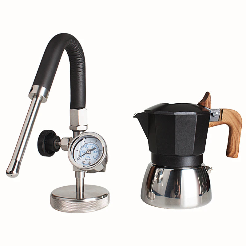 2-in-1 Stovetop Milk Frother and Steaming Pot Black