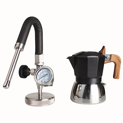 2-in-1 Stovetop Milk Frother and Steaming Pot Black