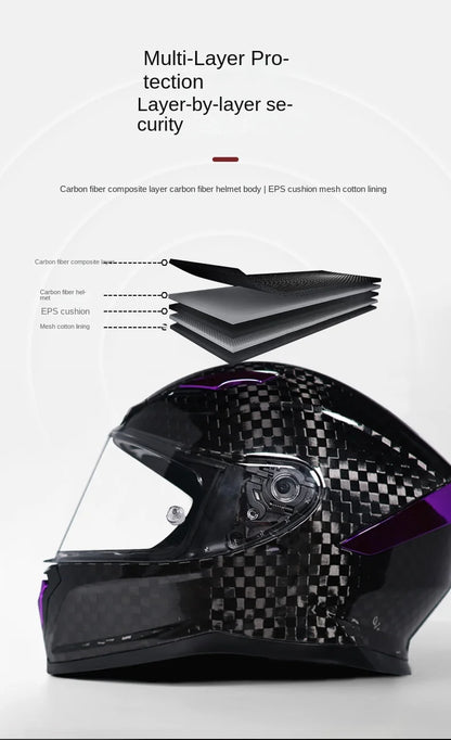 Full Face Motorcycle Helmet M  Carbon Fibre DOT