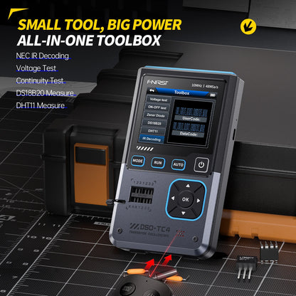 Portable 3 in 1 Digital Oscilloscope with Transistor Tester