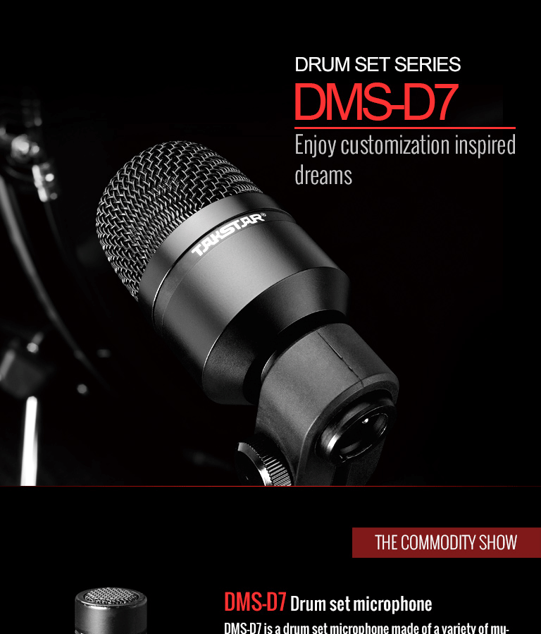 7-Piece Professional Drum Microphone Kit with Carry Case