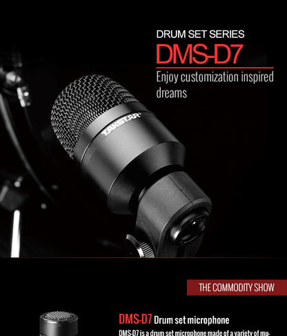 7-Piece Professional Drum Microphone Kit with Carry Case