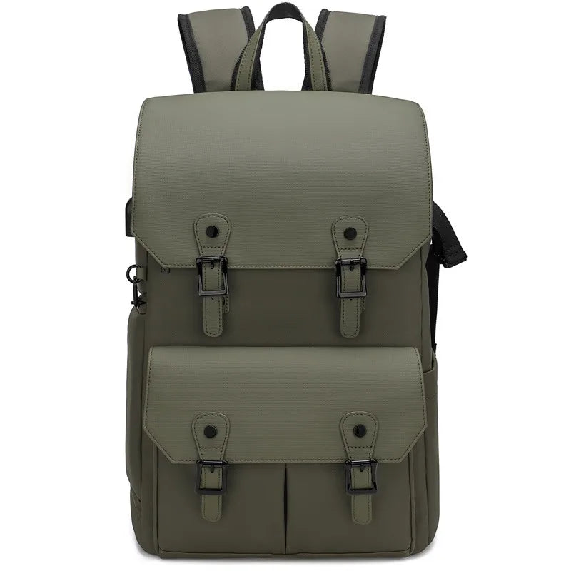 Green Camera Backpack Anti-Theft Bag for Photography Gear