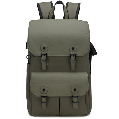 Green Camera Backpack Anti-Theft Bag for Photography Gear