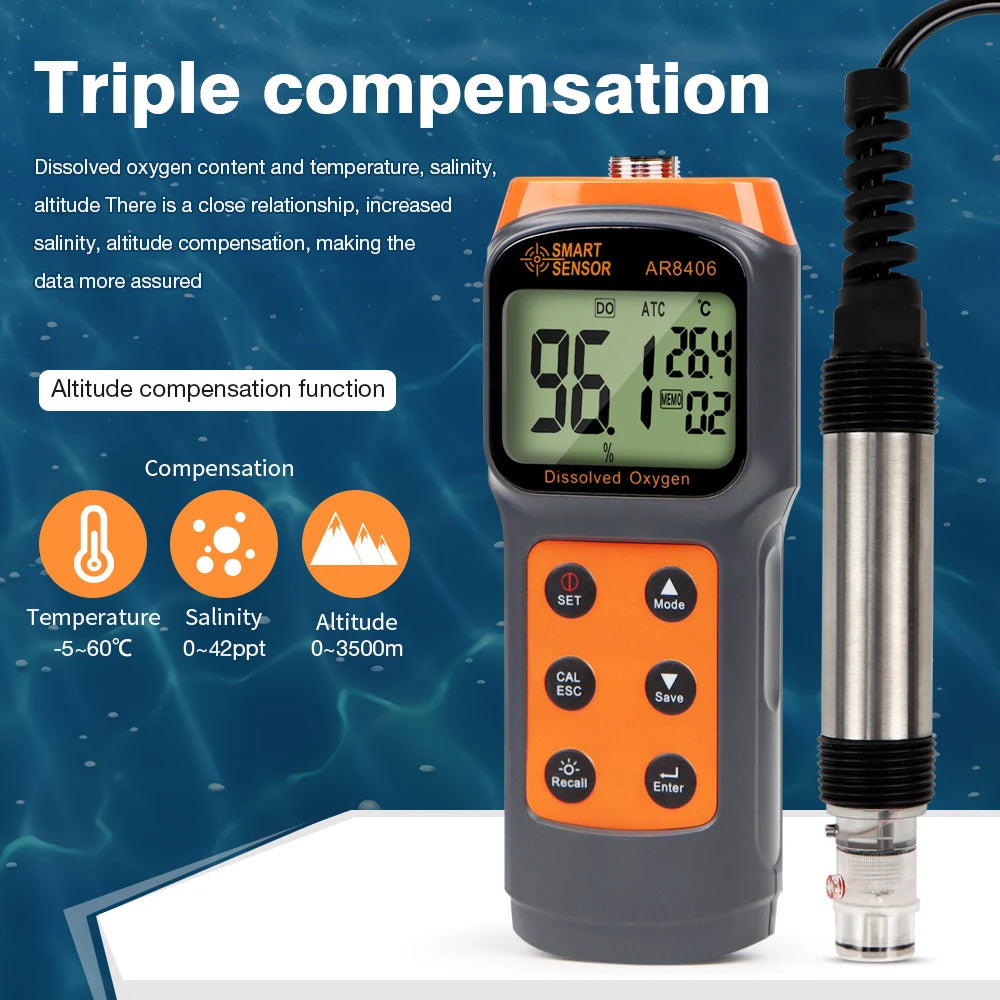 Portable DO Tester for Aquaculture and Oxygen Measurement