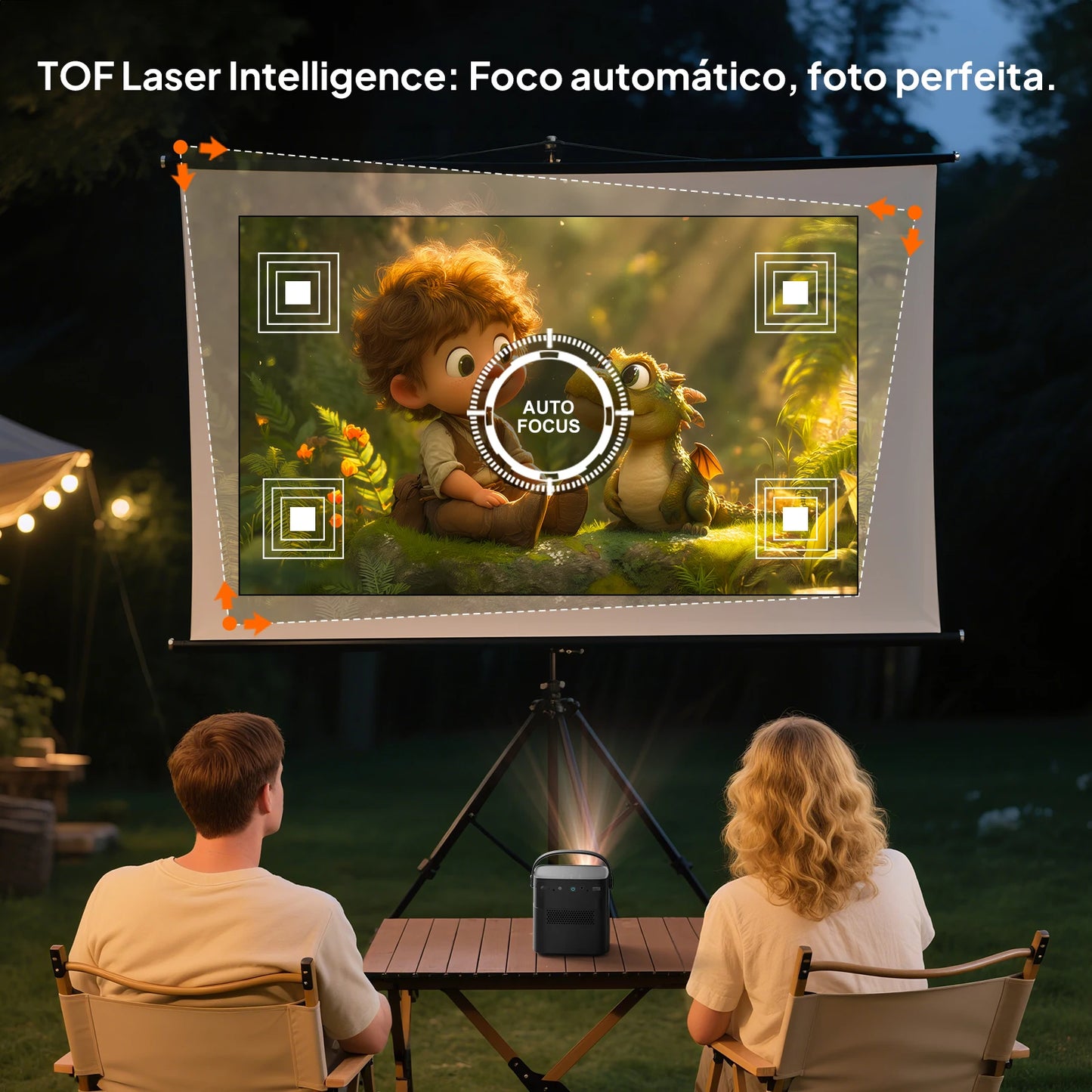 Smart Portable DLP Projector 400 ANSI 3D WiFi