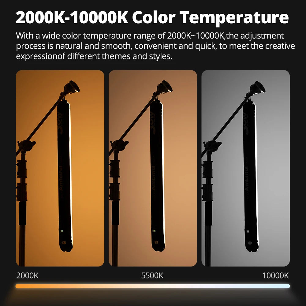30W RGB Inflatable LED Tube Light 2000K-10000K