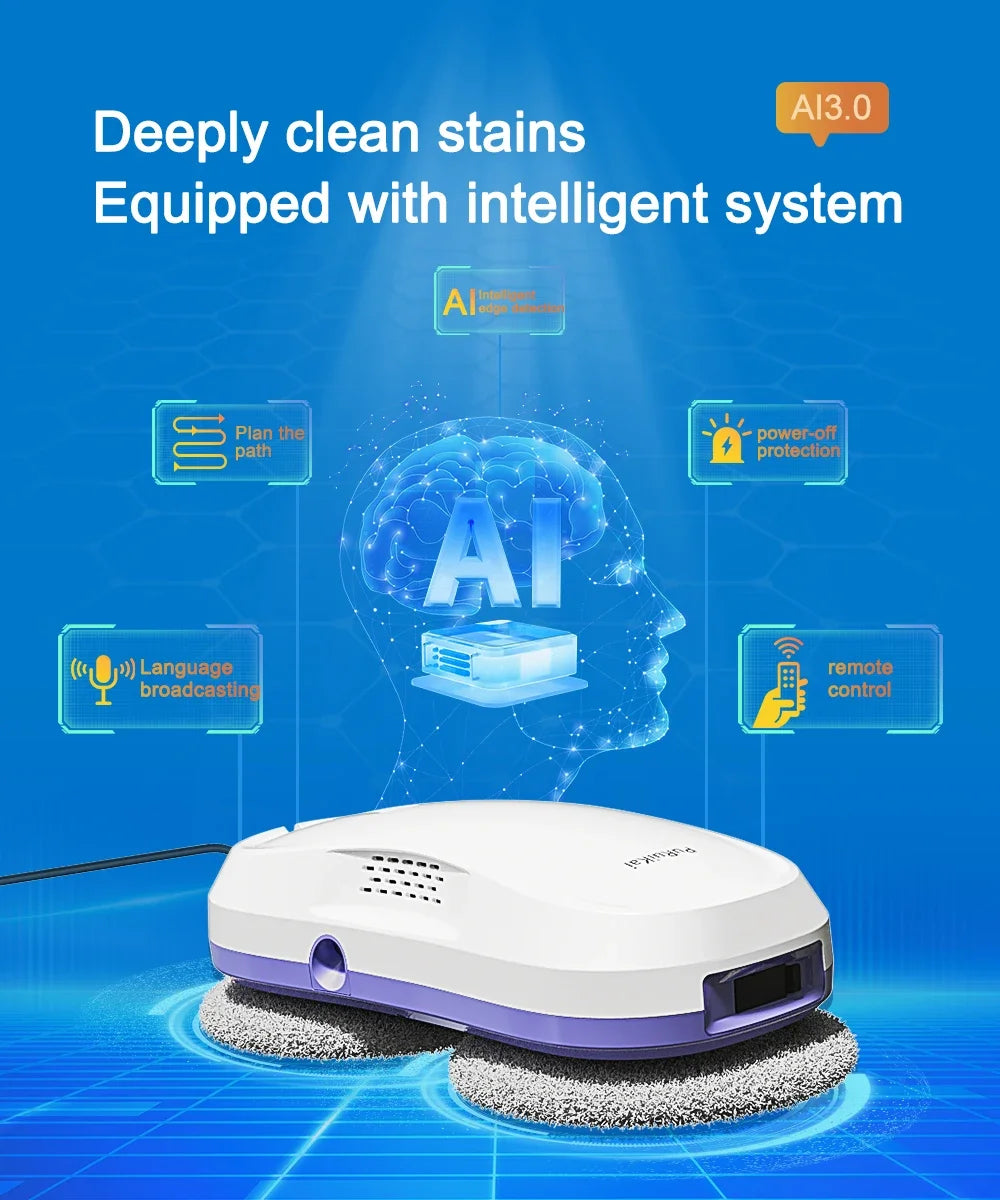 Smart Window Cleaning Robot with Electric Spray and Remote Operation